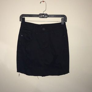 Distressed Denim Skirt